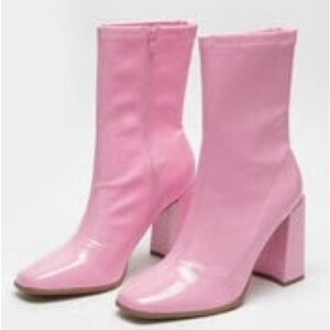 Tilly's Pink Heeled Boots